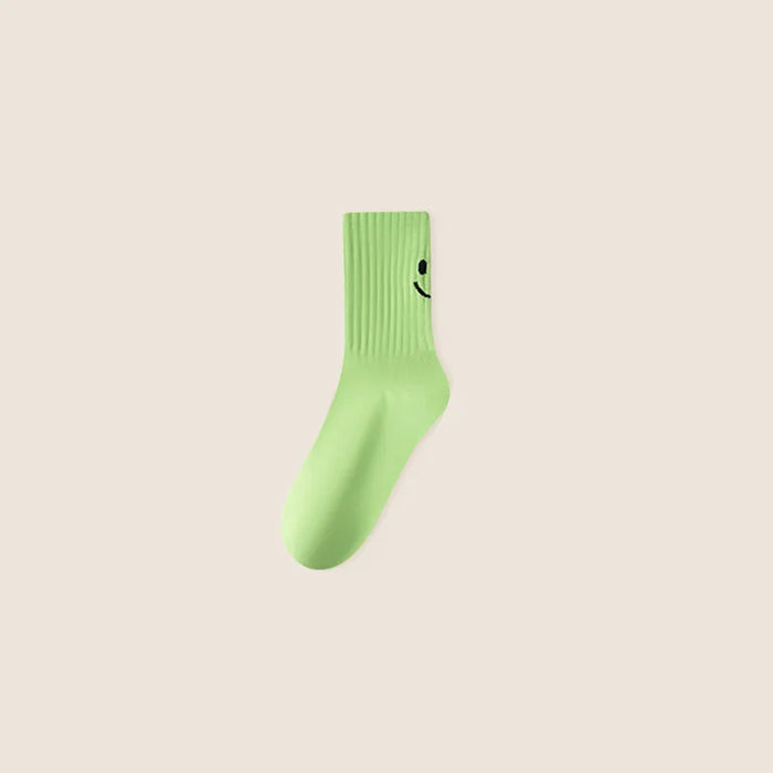 Smile Face Socks Women's Fashion Mid-Calf Socks