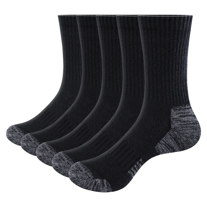 5P/ Cycling Sports Socks Cotton Cushioned Work Boot Crew Socks