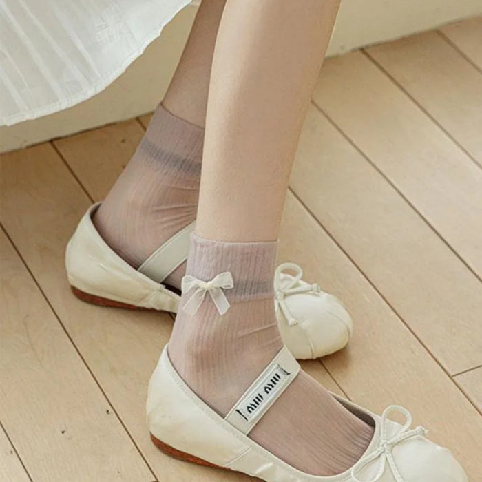 Bowknot Lace Low Tube Lolita Socks