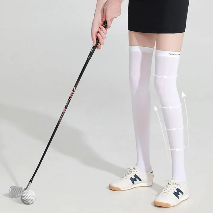 Ice Silk Sunscreen High Sports Pressure Socks