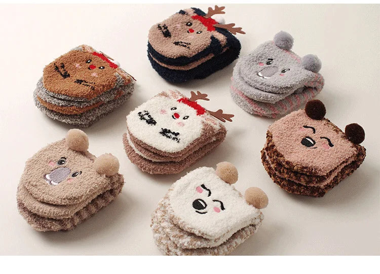 Cute winter grip indoor socks