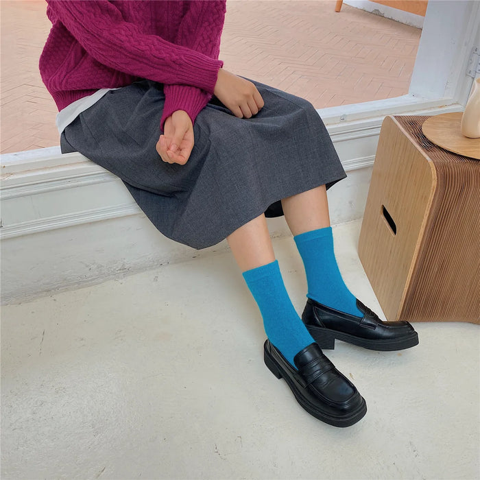 Rabbits Hair Women's Socks Solid Thermal Cashmere