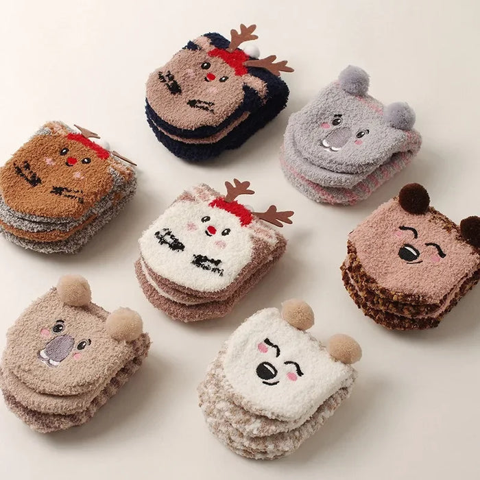 Cute winter grip indoor socks