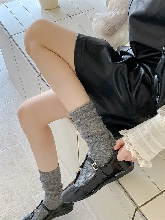 Ballet Wind Solid Color Stockings Socks
