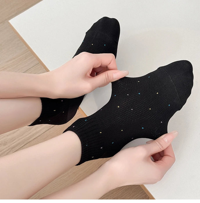 Colourful Dot Print Daily Summer Socks