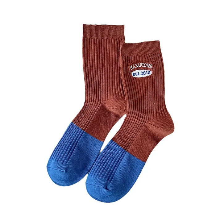 Embroidery Fashion Sports Women Socks Ins Designer