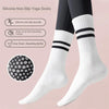 women-anti-skid-yoga-socks-grips-cotton-mid-tube-bottom-breathable-fitness-dance-barre-workout-pilates-socks-7-colors