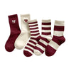 womens-cherry-color-trendy-striped-autumn-and-winter-new-mid-tube-socks-ankola-color-versatile-socks