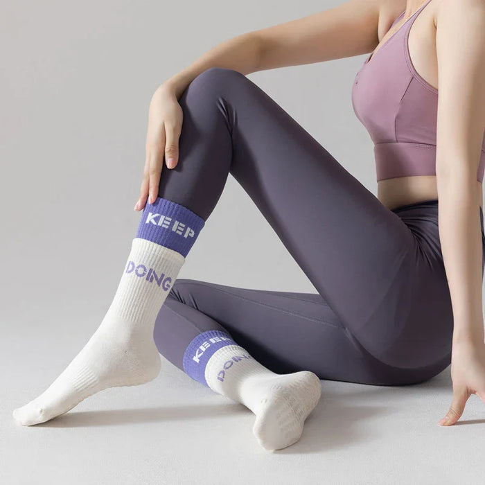 yoga-socks-womens-mid-calf-socks-fitness-sports-cotton-socks-long-tube-double-layer-socks-floor-non-slip-dance-socks