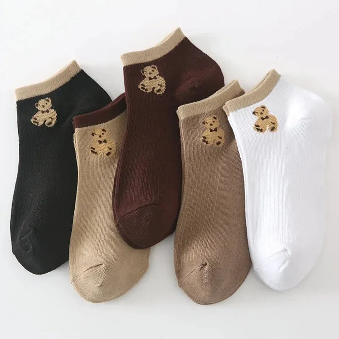 10 Pairs  Cute Bear Pattern Fashion Style Comfortable Socks