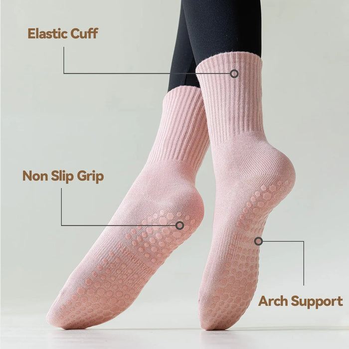 4-6 pairs of women's anti slip grip yoga Pilates ballet socks