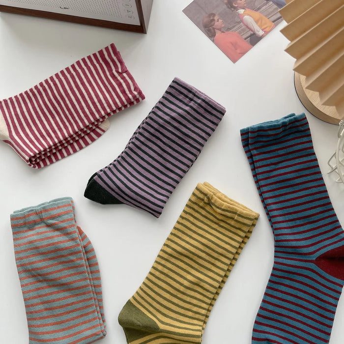 Retro Striped Socks