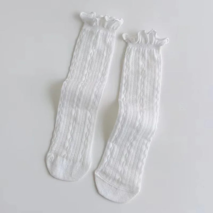 Lolita Women Hollow Out Breathable Mesh Lace Socks