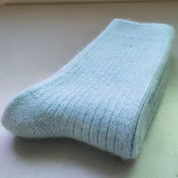 Thickened With Wool Warm Rabbit Hair Socks  Cashmere Stockings