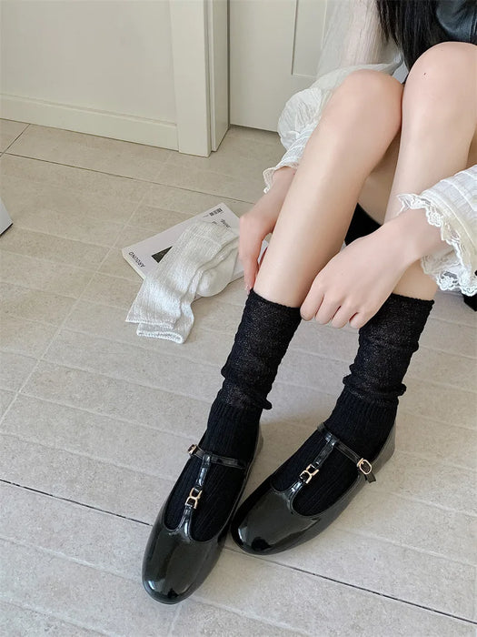 Ballet Wind Solid Color Stockings Socks