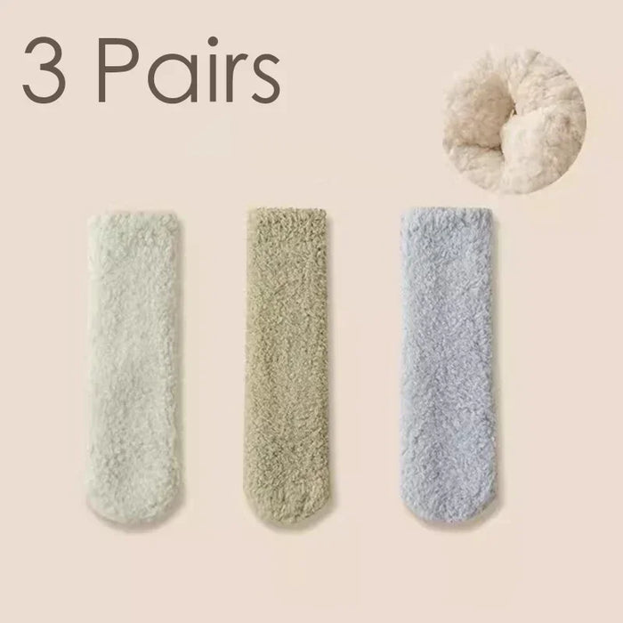 3 Pairs Women/ Men Slipper Winter Couple Socks