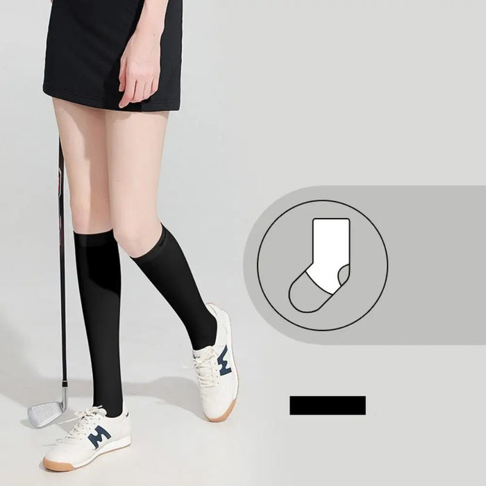 Ice Silk Sunscreen High Sports Pressure Socks