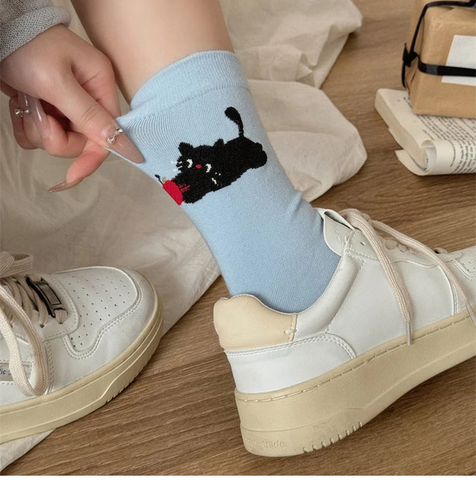 Long Preppy Style Cartoon Socks