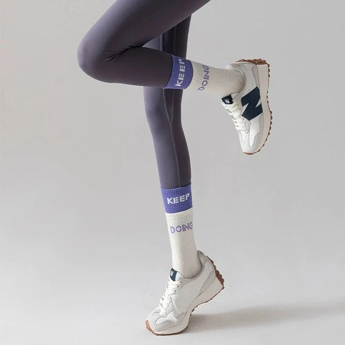 yoga-socks-womens-mid-calf-socks-fitness-sports-cotton-socks-long-tube-double-layer-socks-floor-non-slip-dance-socks