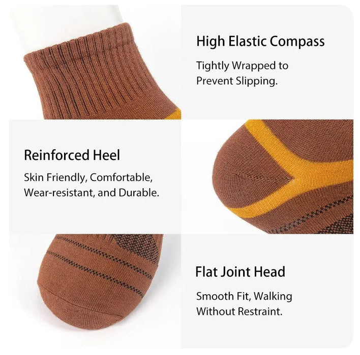 5 Pairs of  Outdoor Cycling Running Cotton Mid-calf Socks