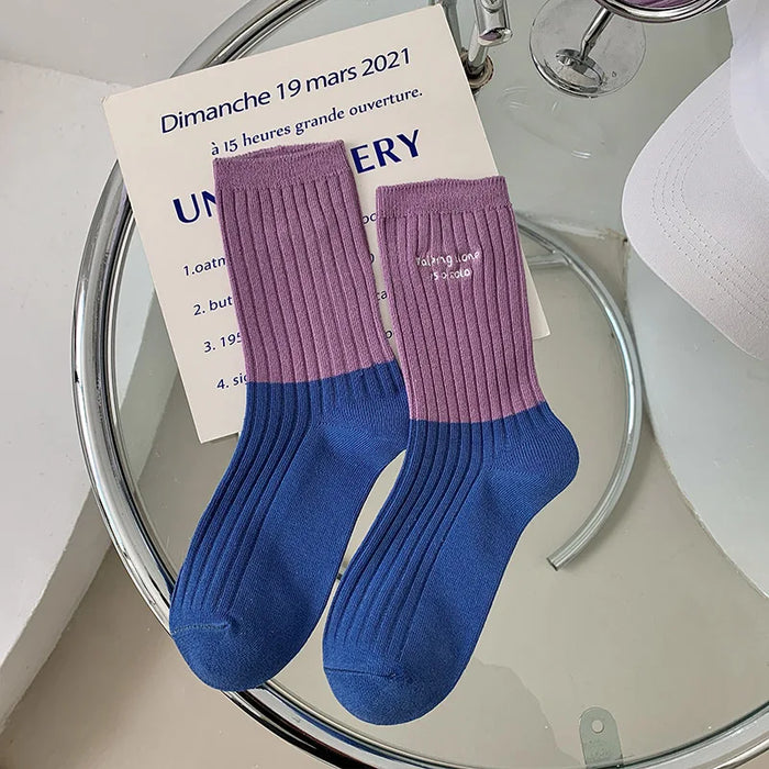 Various Stylish Cotton Medium Tube Design Socks