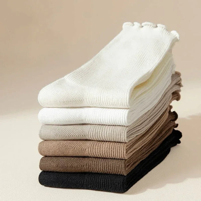 fashion-new-ruffle-socks-for-women-mid-crew-middles-tube-ankle-high-breathable-cotton-socks-black-white-beige-female-cute-sock