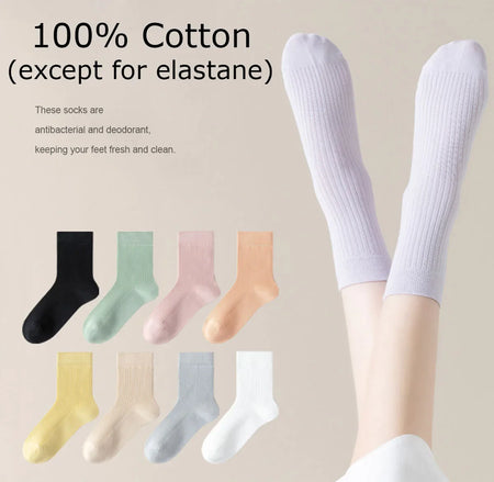 5-pairs-100-cotton-womens-socks-soft-casual-solid-color-middle-tube-socks-women-new-spring-high-quality-socks