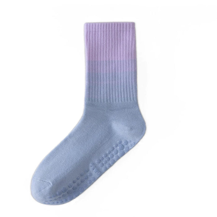 Pastel coloured anti slip yoga socks