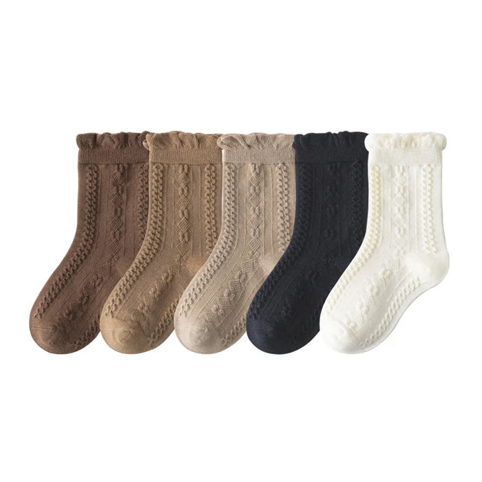 5 pairs / 1-12Y  Kids Lolita Fancy Socks