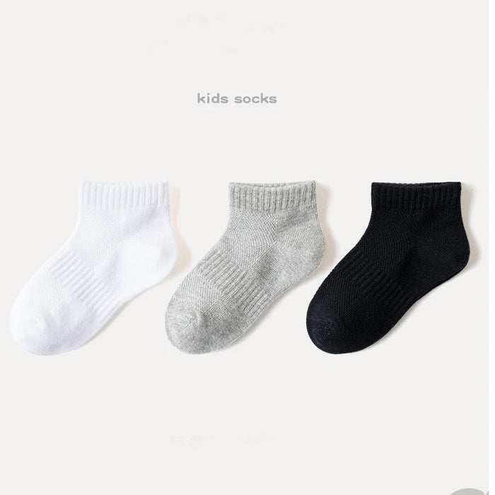 5P/ Summer White Mesh Children Cotton Socks