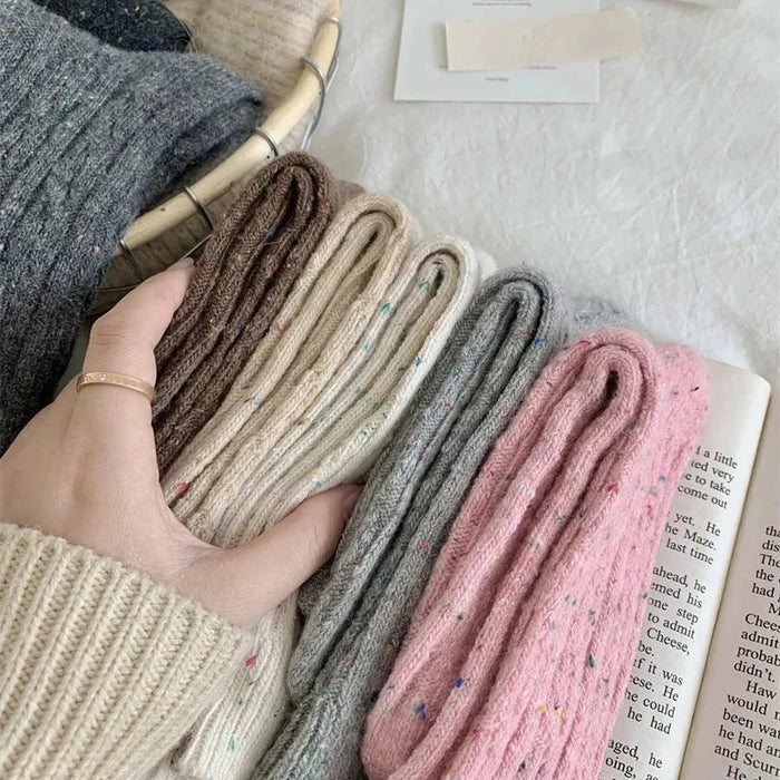 1-3-4-pairs-womens-wool-thick-socks-autumn-and-winter-striped-thick-warm-retro-coffee-womens-socks-mid-tube-socks