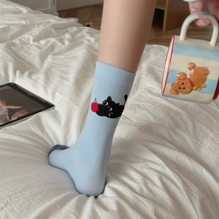 Long Preppy Style Cartoon Socks
