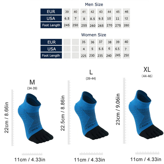 1 Double Running Five Finger Socks
