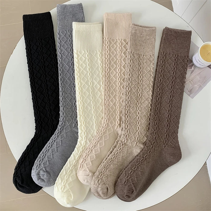 Retro Women Stockings High Quality Japanese Style Knee High Socks