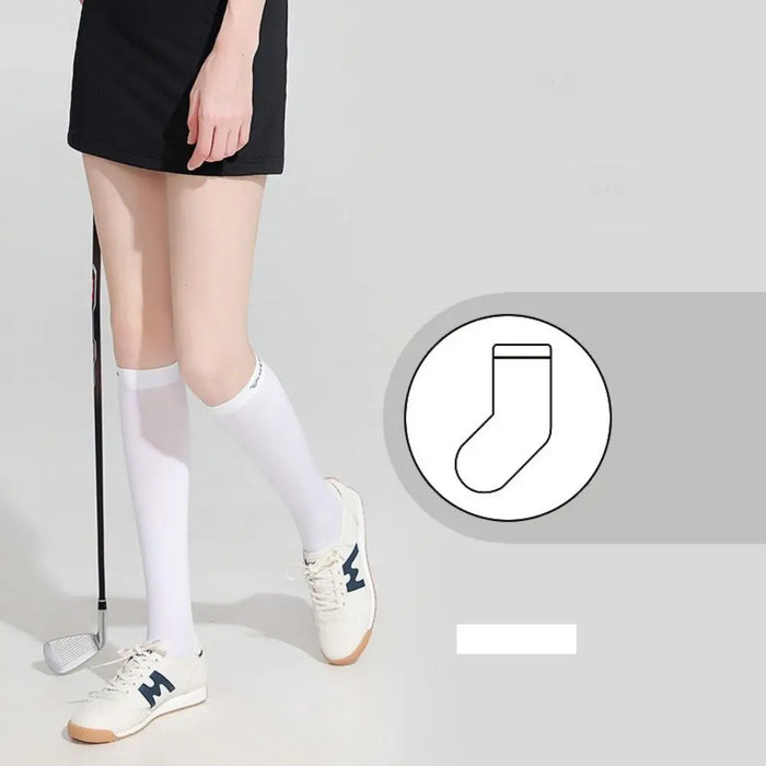Ice Silk Sunscreen High Sports Pressure Socks