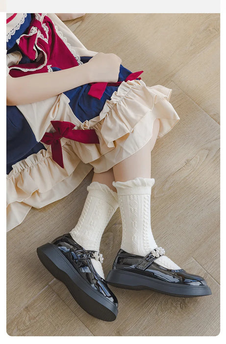 5 pairs / 1-12Y  Kids Lolita Fancy Socks