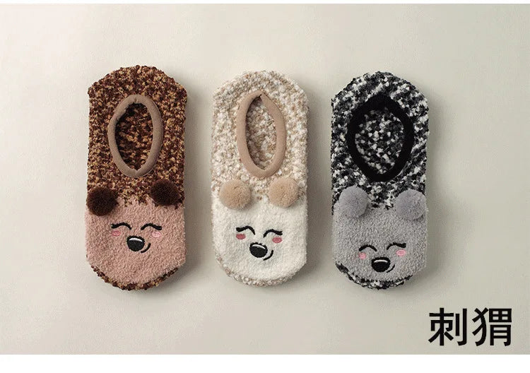 Cute winter grip indoor socks