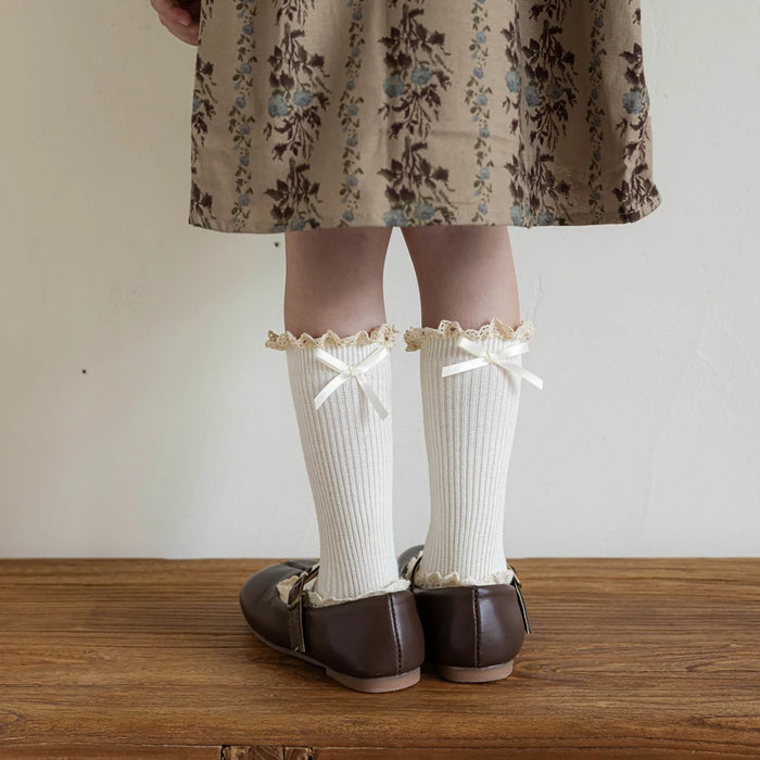 Soft Cotton Lace Stuff Princess Ruffle kids Socks