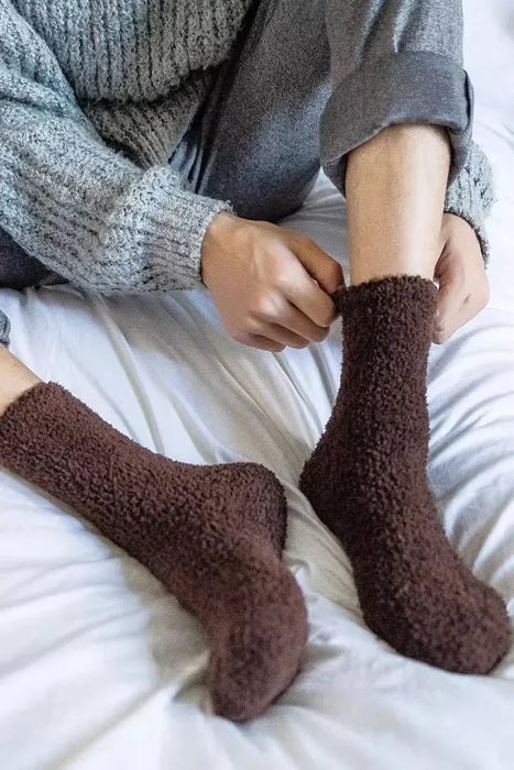 1/3pairs Men Coral Fleece Socks