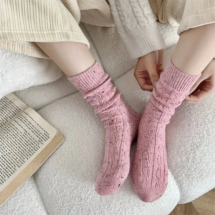 1-3-4-pairs-womens-wool-thick-socks-autumn-and-winter-striped-thick-warm-retro-coffee-womens-socks-mid-tube-socks