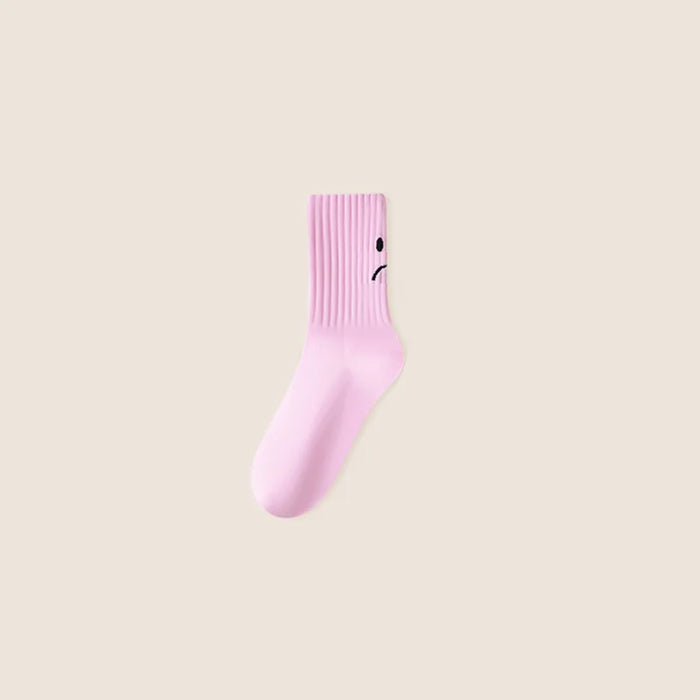 Smile Face Socks Women's Fashion Mid-Calf Socks