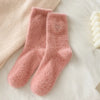 thickened-middle-tube-socks-mink-fur-pink-embroidered-heart-shaped-women-autumn-winter-warm-sleep-home-solid-color-plush-sock