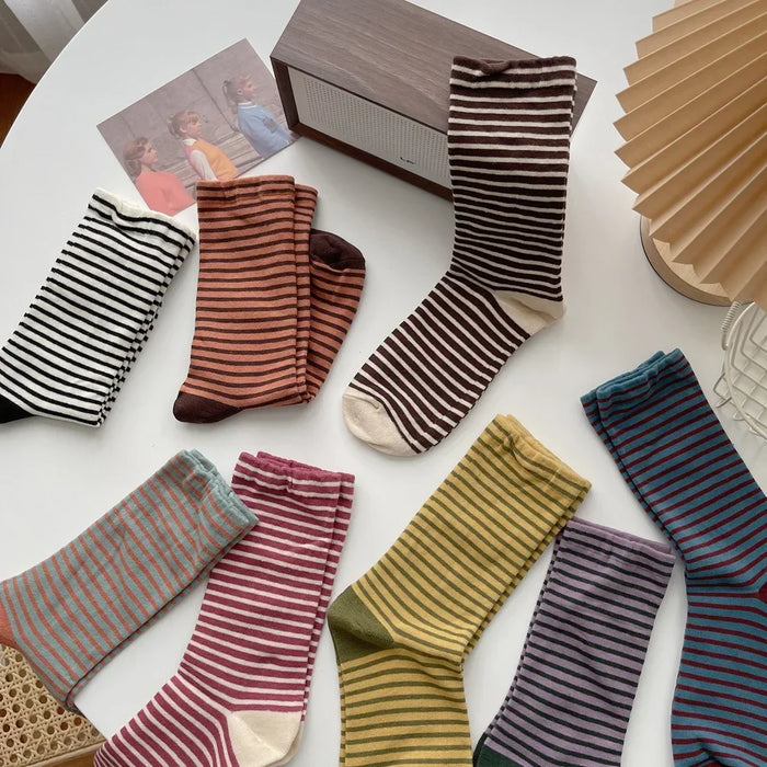 Retro Striped Socks