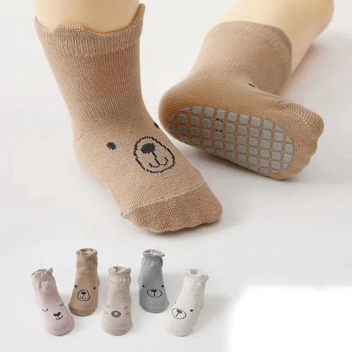 5-pairs-infant-newborn-baby-anti-slip-socks-5colored-bear-print-baby-girl-cotton-socks-solid-autumn-toddler-boys-knee-floor-sock
