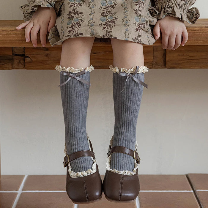 Soft Cotton Lace Stuff Princess Ruffle kids Socks