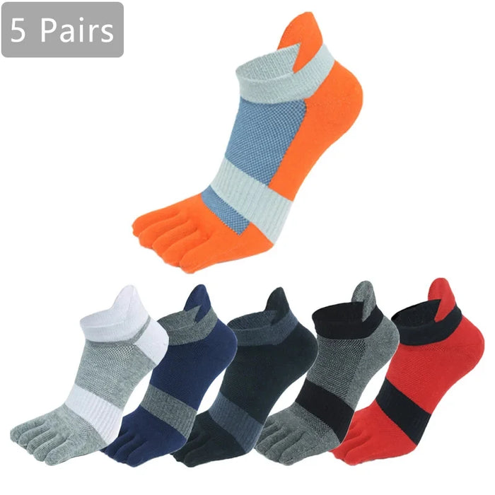 5 Pairs Five Finger Ankle Sport Socks
