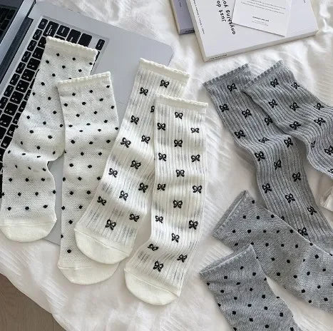 Bow Loose Long Socks