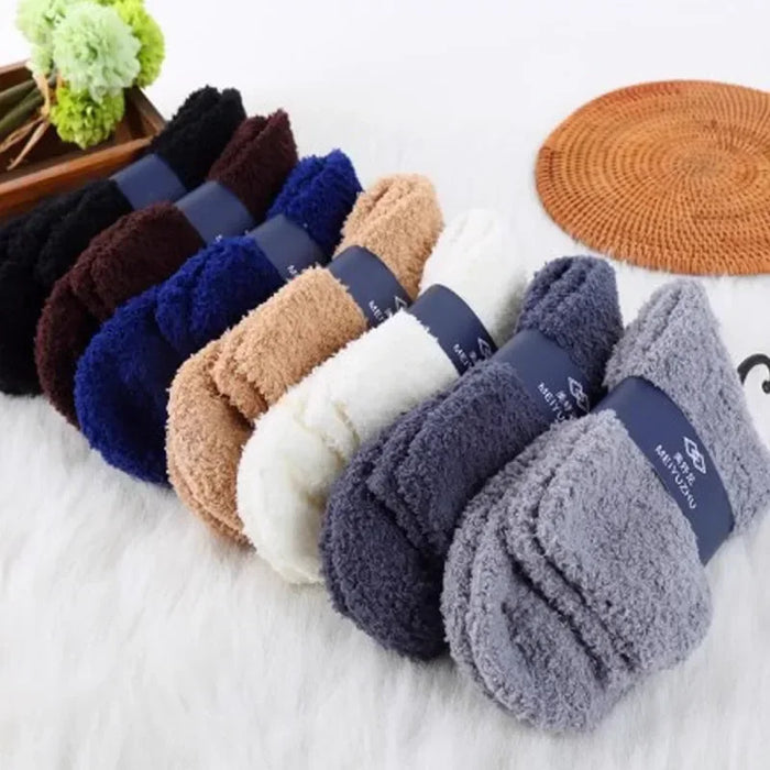 1/3pairs Men Coral Fleece Socks