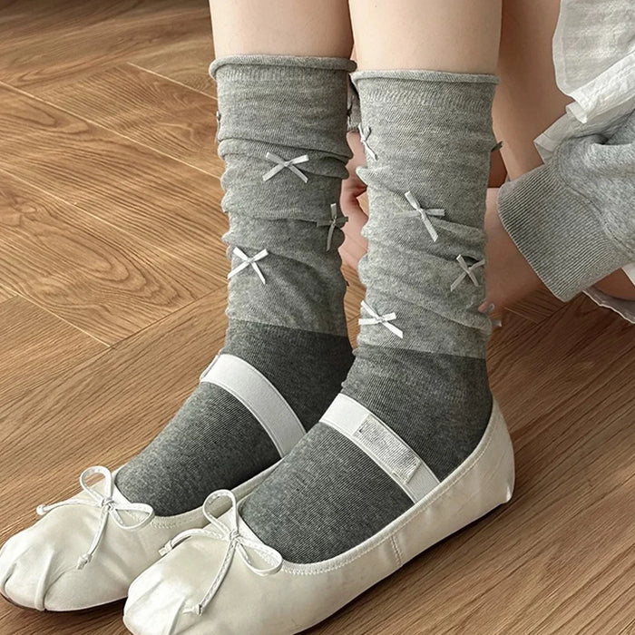 1/2 pairs  Japanese Style Bandage Bowknot Sock