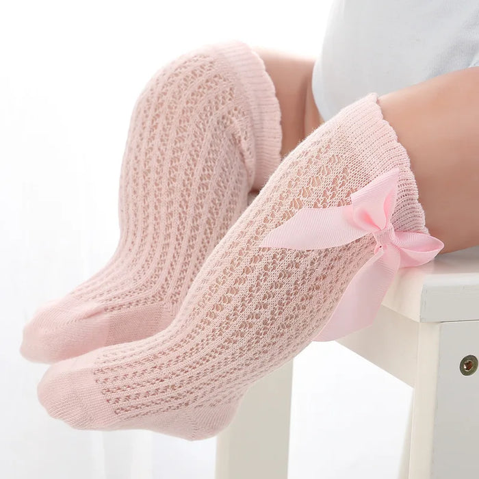 3Pairs/Lot Summer Baby Girls Bow Summer Socks